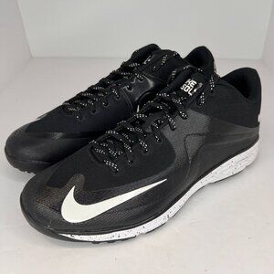 Nike Mens 684690-010 Black White Lunarlon MVP Pregame Size 12 Baseball Shoes